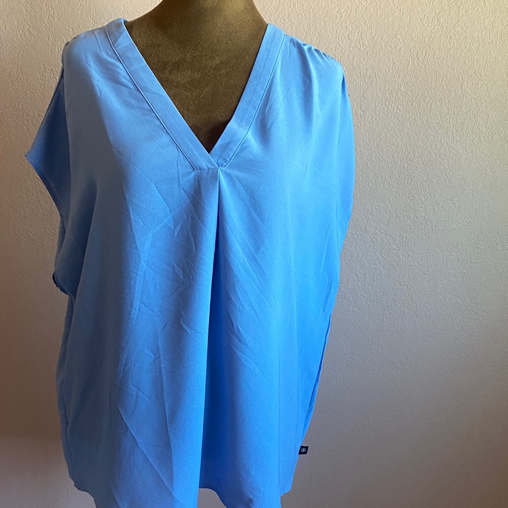 Banana Republic Sky Blue V-Neck Blouse